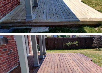 Backyard Deck Staining